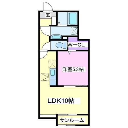 アウラ茂原　梅の物件間取画像